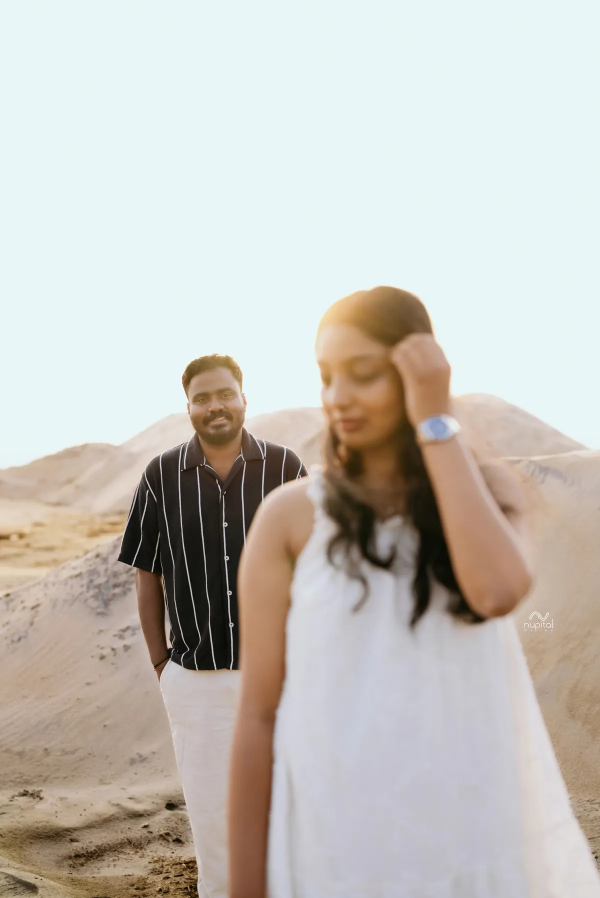 Deepak and Karuna at the sand dunes